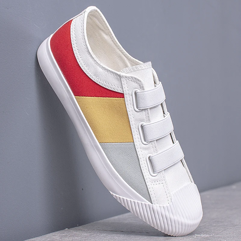Мужские парусиновые туфли дышащие кроссовки лоферы повседневная обувь с пряжкой