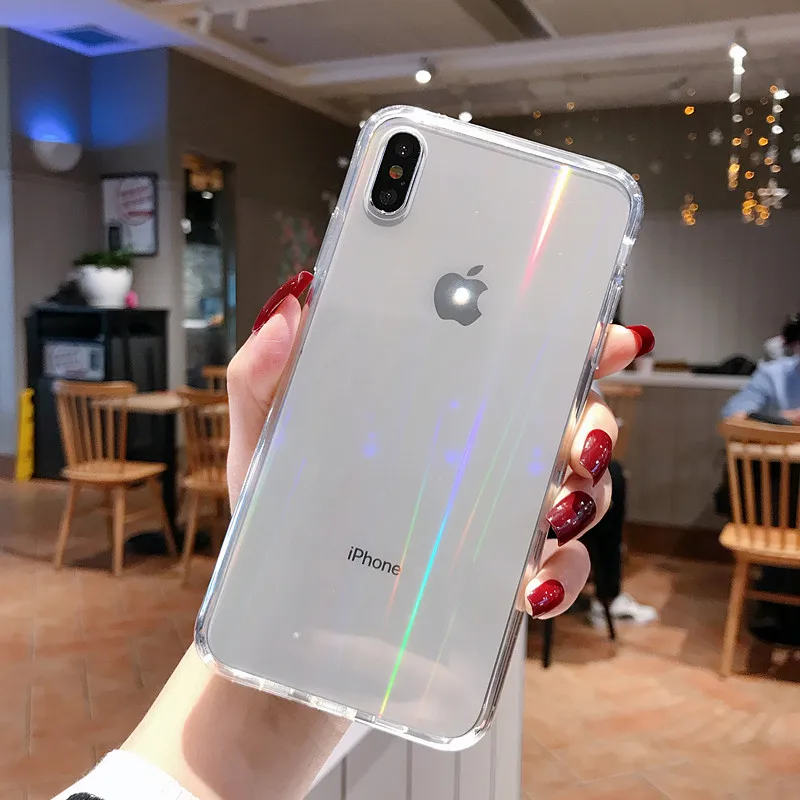 Чехол для телефона Aurora Laser iphone 7 8 6 6s plus чехол X XS Max XR s Plus прозрачный |