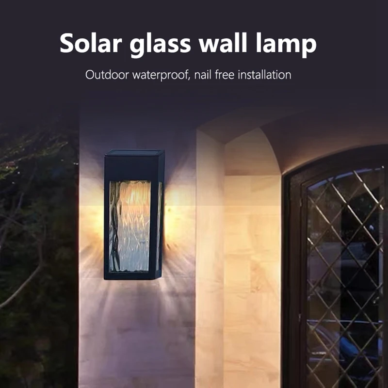 Светодиодный настенный светильник на солнечной батарее уличное