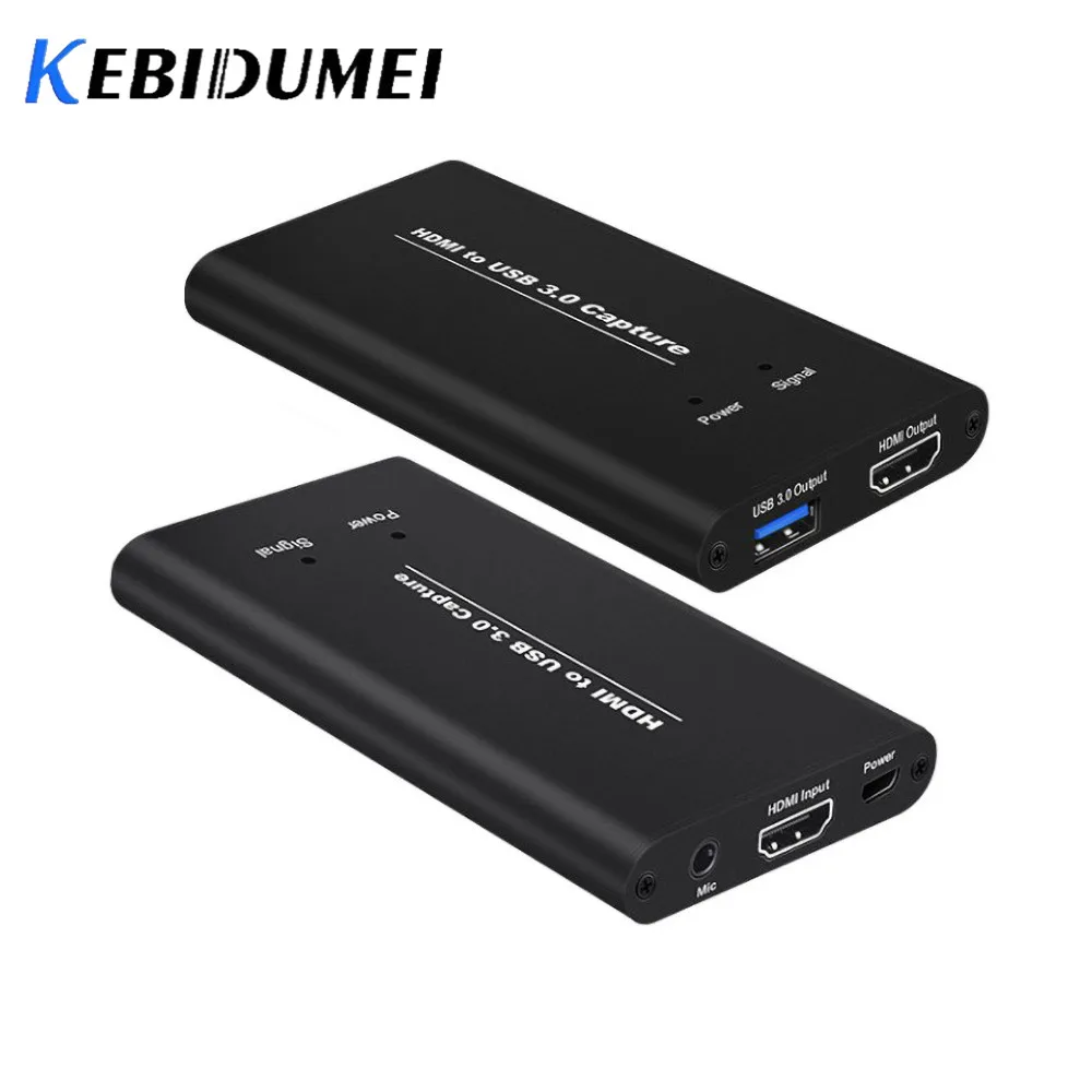 Плата видеозахвата Kebidu USB 3 0 4K 60 Гц HDMI совместимая с USB|Карты видео- и ТВ-тюнеров| |