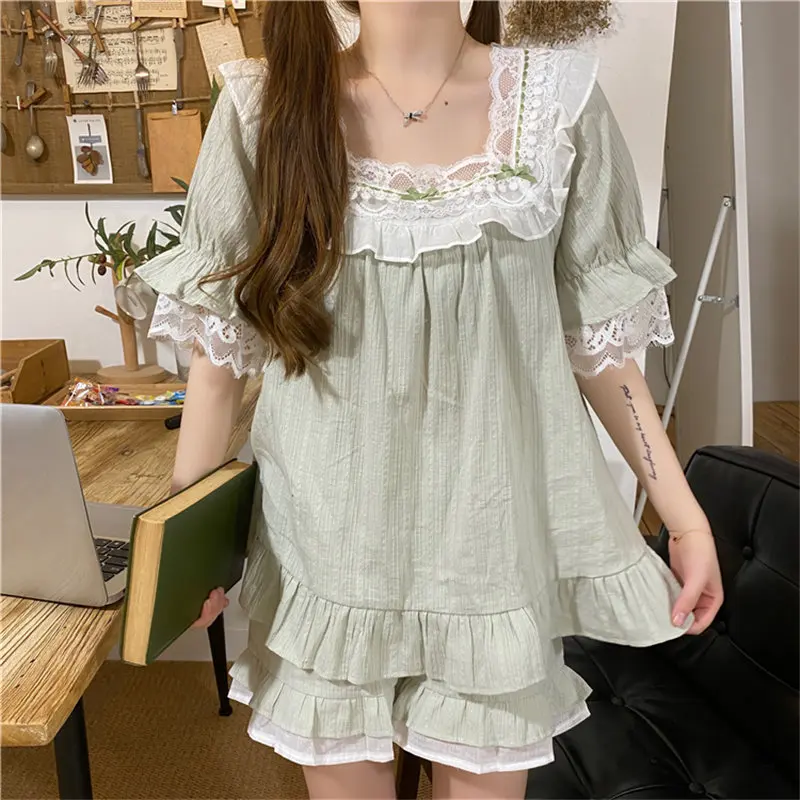 Костюм Пижамный Alien Kitty женский в дворцовом стиле шикарный кружевной комплект для