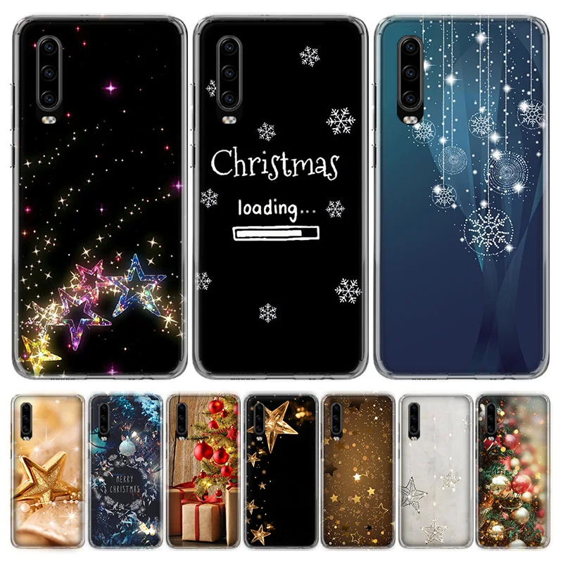 Новогодний подарок Снежный Рождественский мяч чехол для телефона Huawei P40 P30 P20 P10 Mate