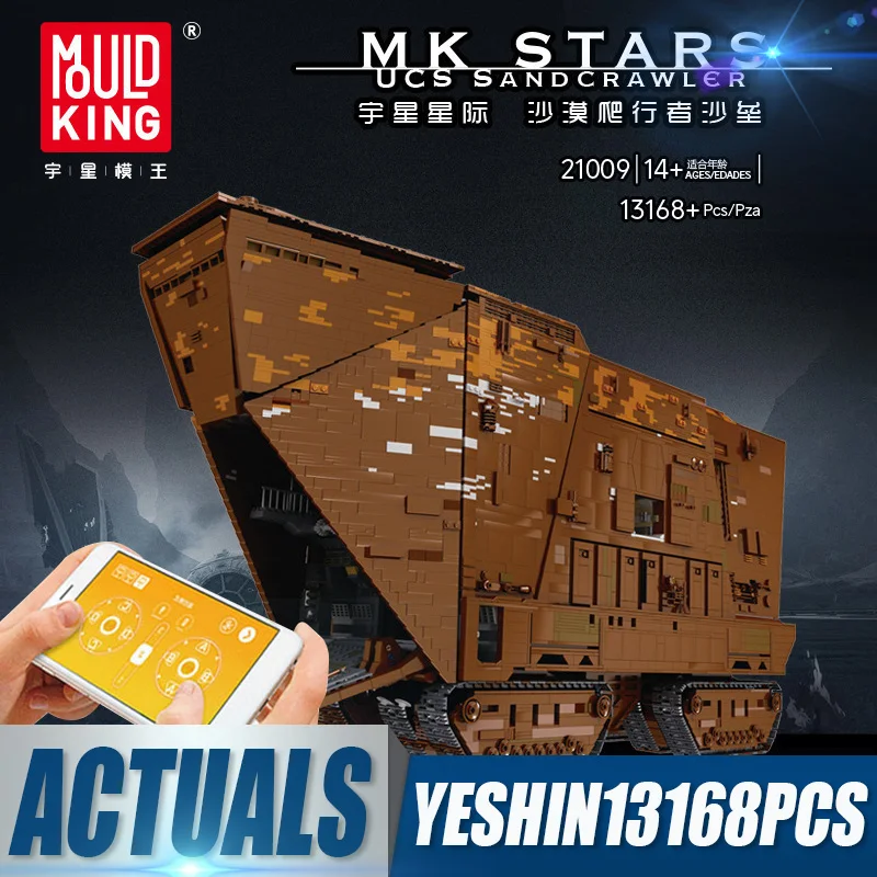 

MOULD KING 21009 Star Plan Toys MOC 13289 Cavegod UCS Sandcrawler Eclipse Destroyer Building Blocks Bricks Toys Birthday Gifts