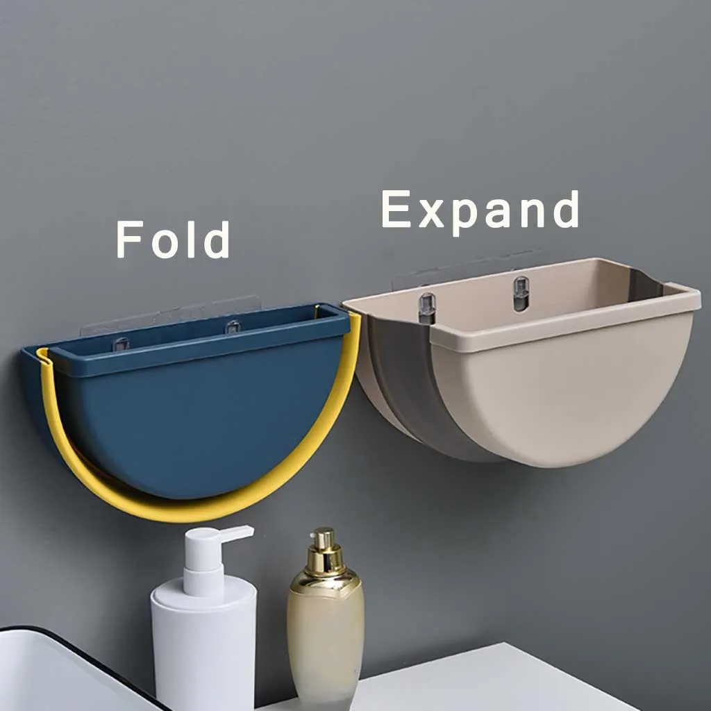 Multifunction Folding Waste Bin Kitchen Cabinet Door Hanging Trash Can Wall Mounted Trashcan Car Toilet #30 | Дом и сад