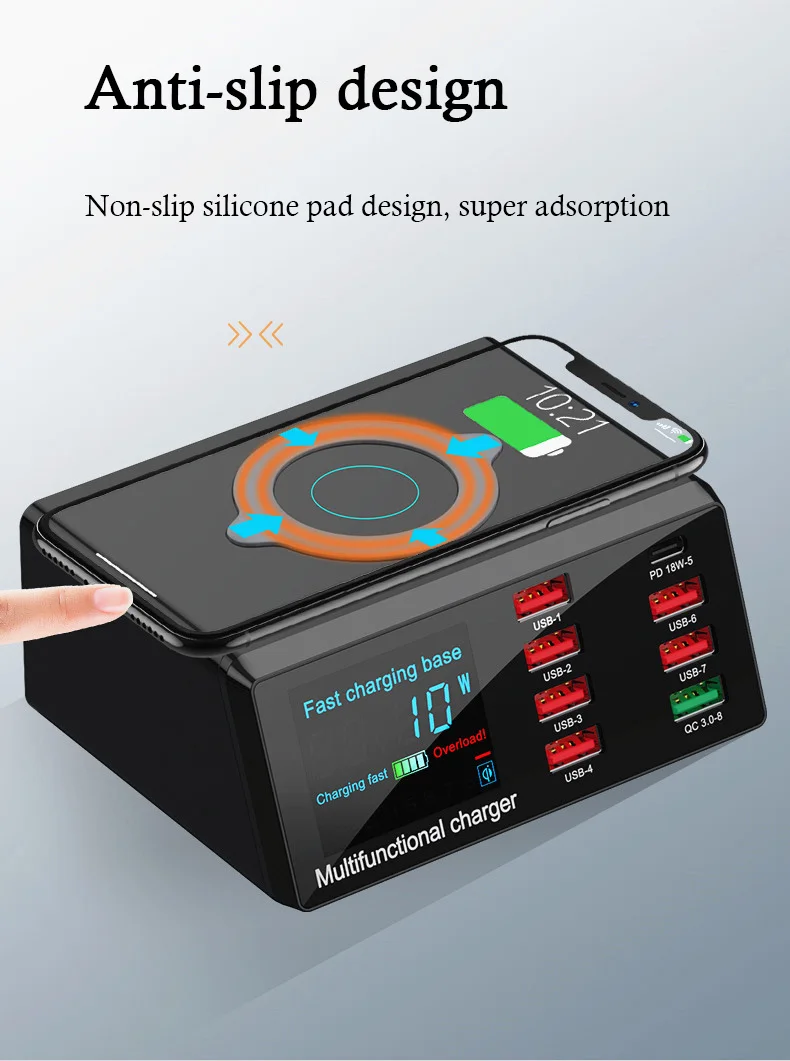 diyfix x9 intelligent multifucntion charger with pdqc 3 0 for iphone huawei fast wireless charging usb digital display tool set free global shipping