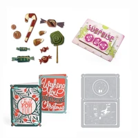 new christmas metal cutting dies food candy gift card slider mini card scrapbooking stencils for decoration photo album diy