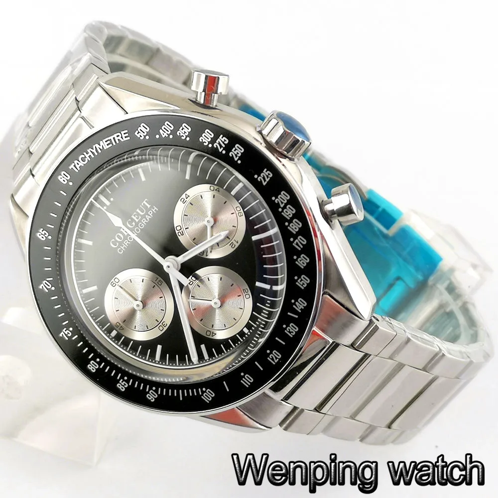 Мужские кварцевые часы с хронографом 40 мм | Наручные