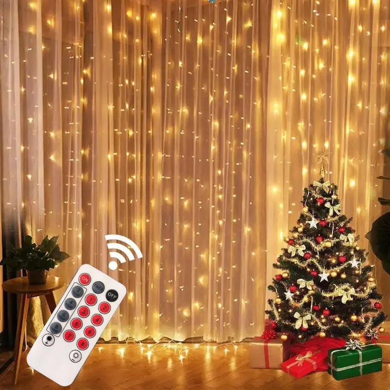 Festoon Christmas Curtain Light Garland Merry Christmas Decor For Home Christmas Ornament Xmas Gifts Navidad 2022 New Year 2023