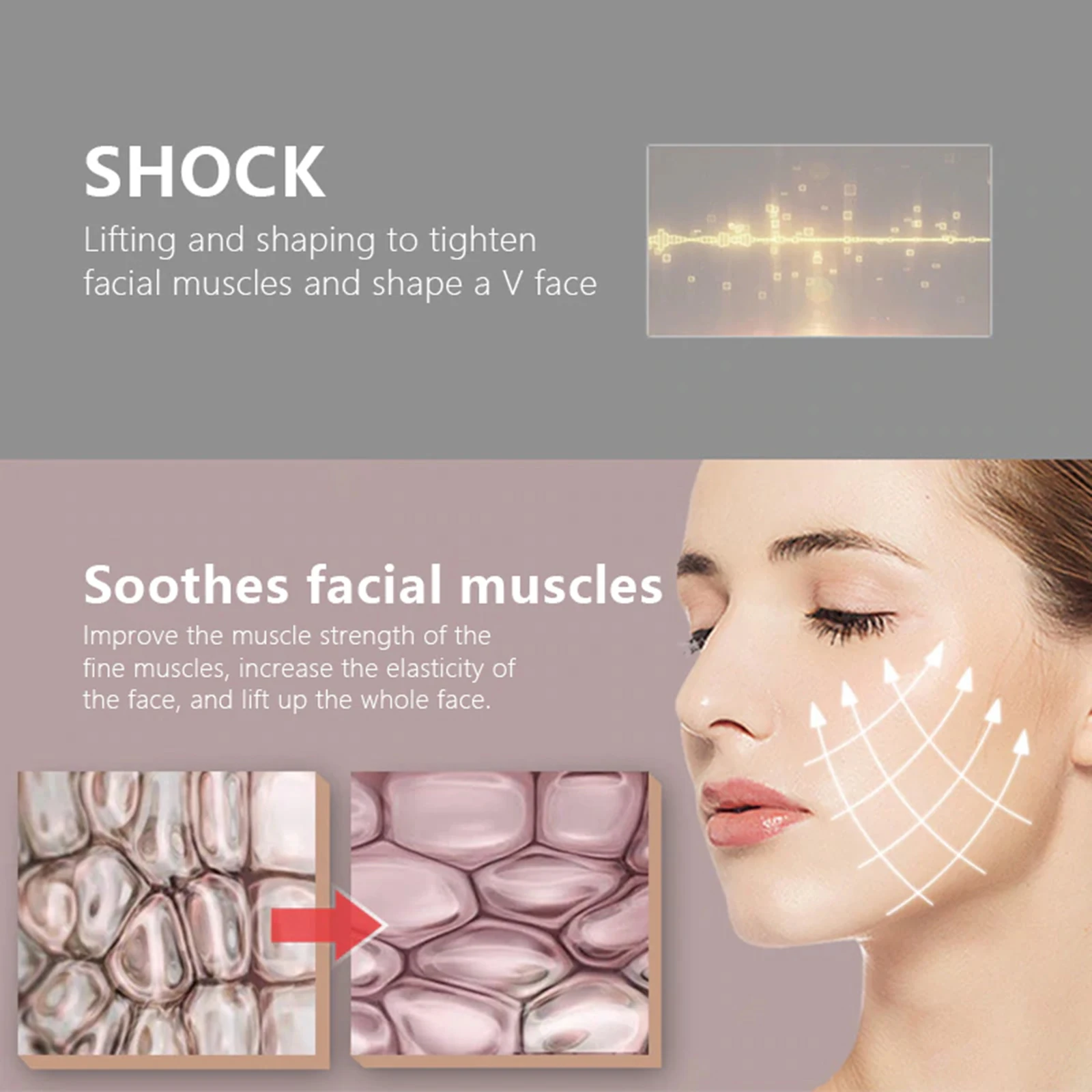 

Vibration Massage Jawline Shaper Smart Remote Control Bluetooth Face Chin Slimming Device FRE-Drop