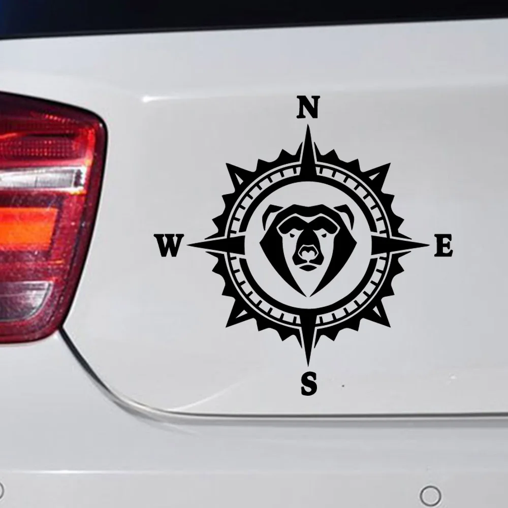 

Cartoon Compass Animal Car Decal Car Both Body Bear Stickers Decals Car Wrap Vinyl Automobiles Products Compass Car Stickers