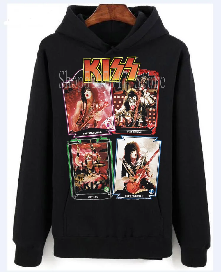 Новый-KISS BAND/CONCERT/MUSIC маленький хлопковый свитер с длинными рукавами и круглым