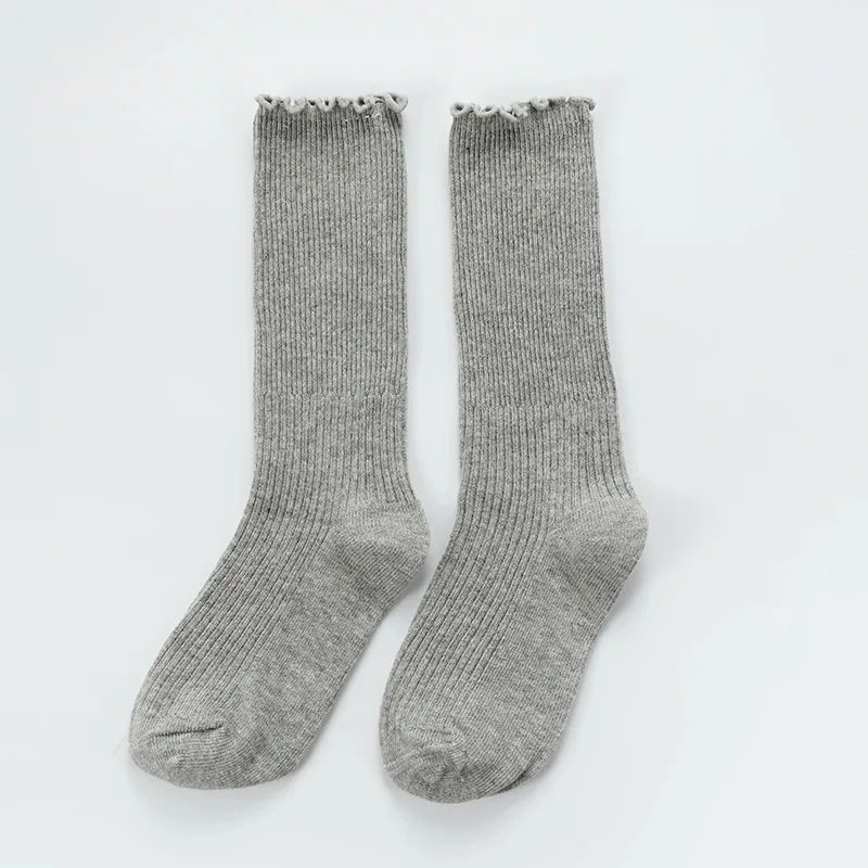 Light Gray 2 Хлопковые детские Носки с рисунком для малышей прямые, Skarpetki, гольфы, Meias Infantil, детские носки для девочек, dla dzieci От 0 до 10 лет - Цвет: Light Gray 2