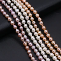 natural freshwater pearl bead baroque pearls nearly round loose beads for diy charm bracelet necklace jewelry accessories making