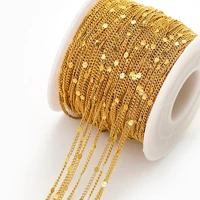 2mete width 1 5mm stainless steel gold chains for jewelry making supplies diy necklace earring anklet rope chain wholesale items