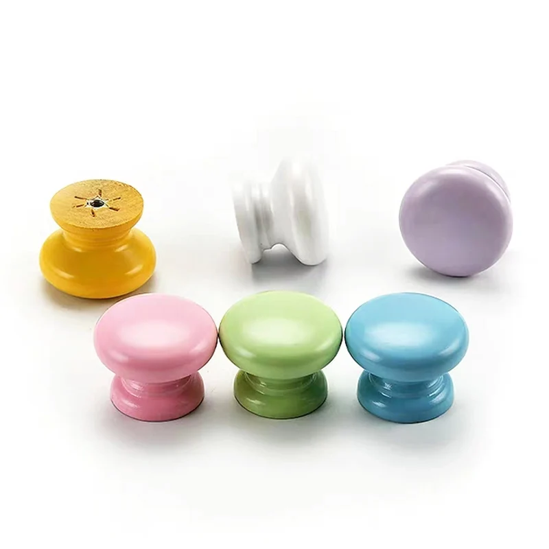 WV красочные деревянные ручки для шкафа и детской комнаты украшения ящика мебели |