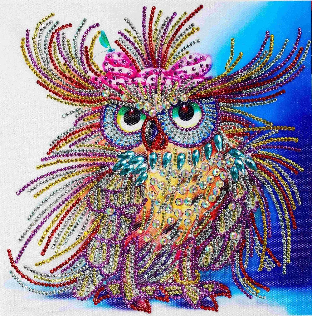

Special Shaped Diamond Paintings DIY 5D Owl Partial Drill Embroidery Crafts Cross Stitch Kit Hot Sale Home Wall