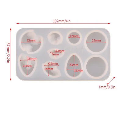 Moldes para epoxyWater Drop hechos a mano, molde de fundici&oacute;n de silicona para bricolaje, joyer&iacute;a de resina epoxi de cristal, colgante de Isla de paso de silicona-2