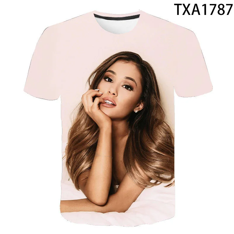 

2020 Men Women Children 3D Printed Popular Ariana Grande T Shirt Cool Summer Fashion Casual Hip Hop T-shirts Streetwear Tops Tee