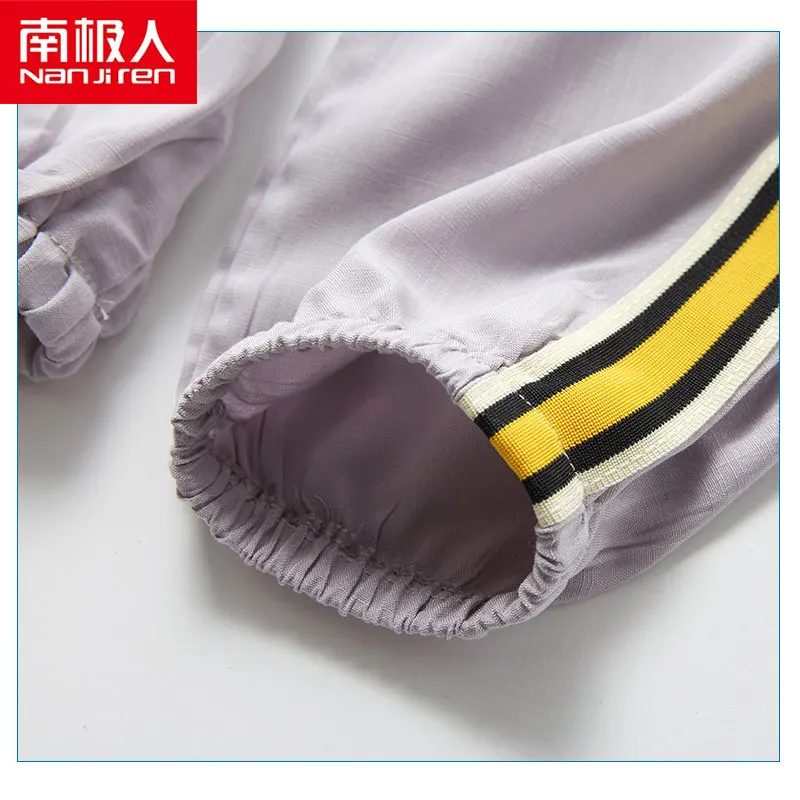 Детские штаны NANJIREN для мальчиков и девочек однотонные повседневные домашние