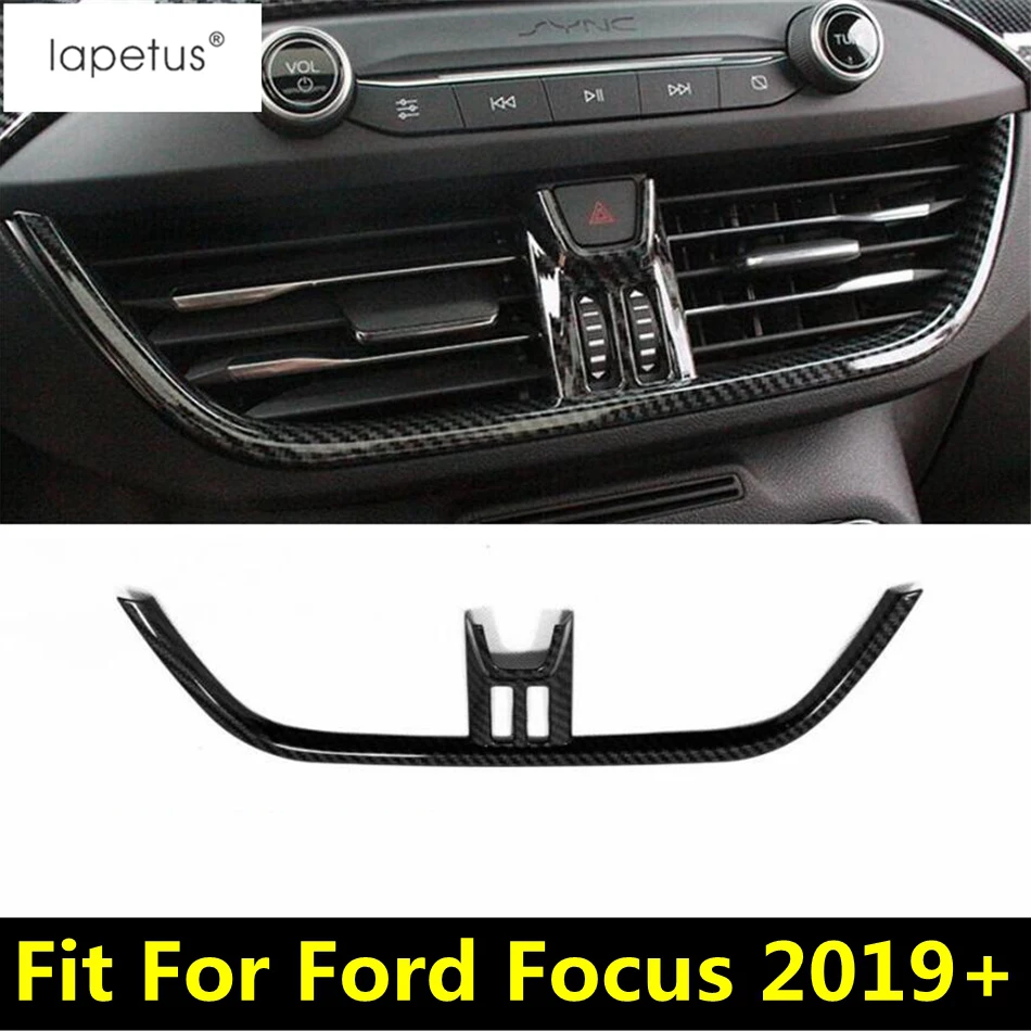 

For Ford Focus MK4 2019 2020 2021 Dashboard Center AC Air Condition Vent Outlet Cover Kit Trim ABS Carbon Fiber Look Accessories