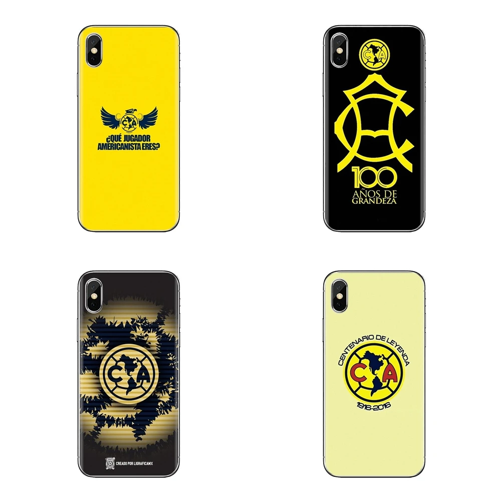 Чехол для Samsung Galaxy S2 S3 S4 S5 MINI S6 S7 edge S8 S9 Plus Note 2 3 4 5 8 с логотипом Club America, прозрачный TPU.