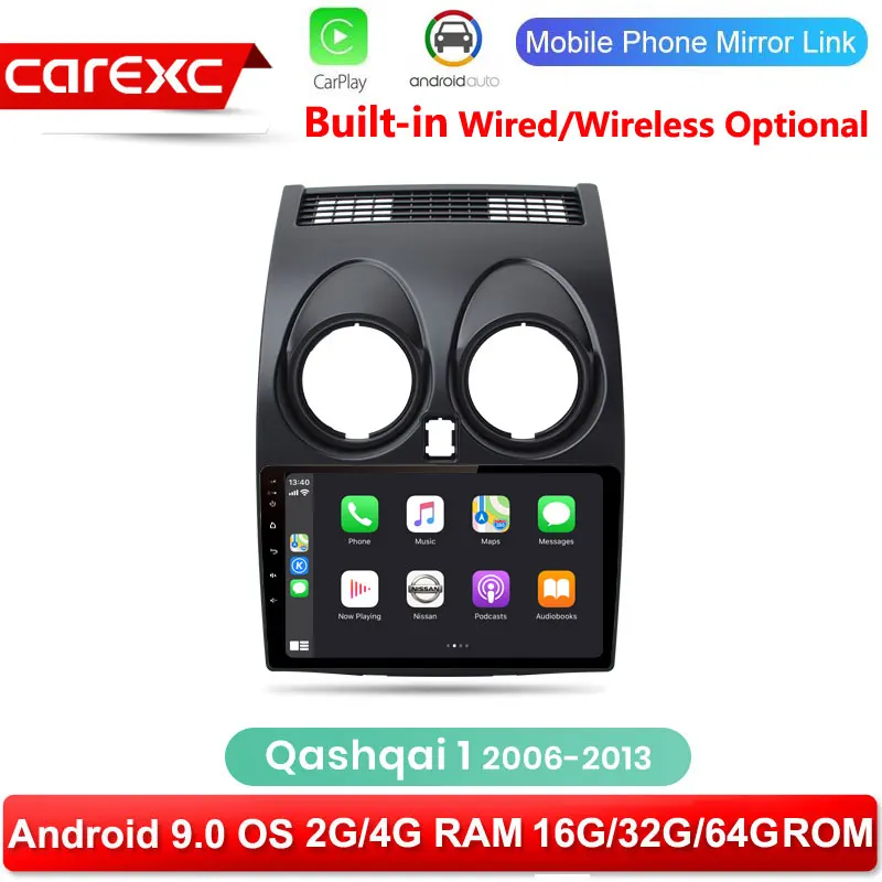 CarExc Автомагнитола Android 9 0 автомобильный мультимедийный плеер для Nissan Qashqai 2006 13