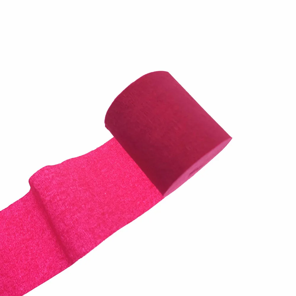 rose red 32 фута 10 М длинные узкие ленты из крепированной бумаги фотографии фонов для свадьбы День рождения DIY Бумажная гирлянда Baby Shower вечерние украшения - Цвет: rose red