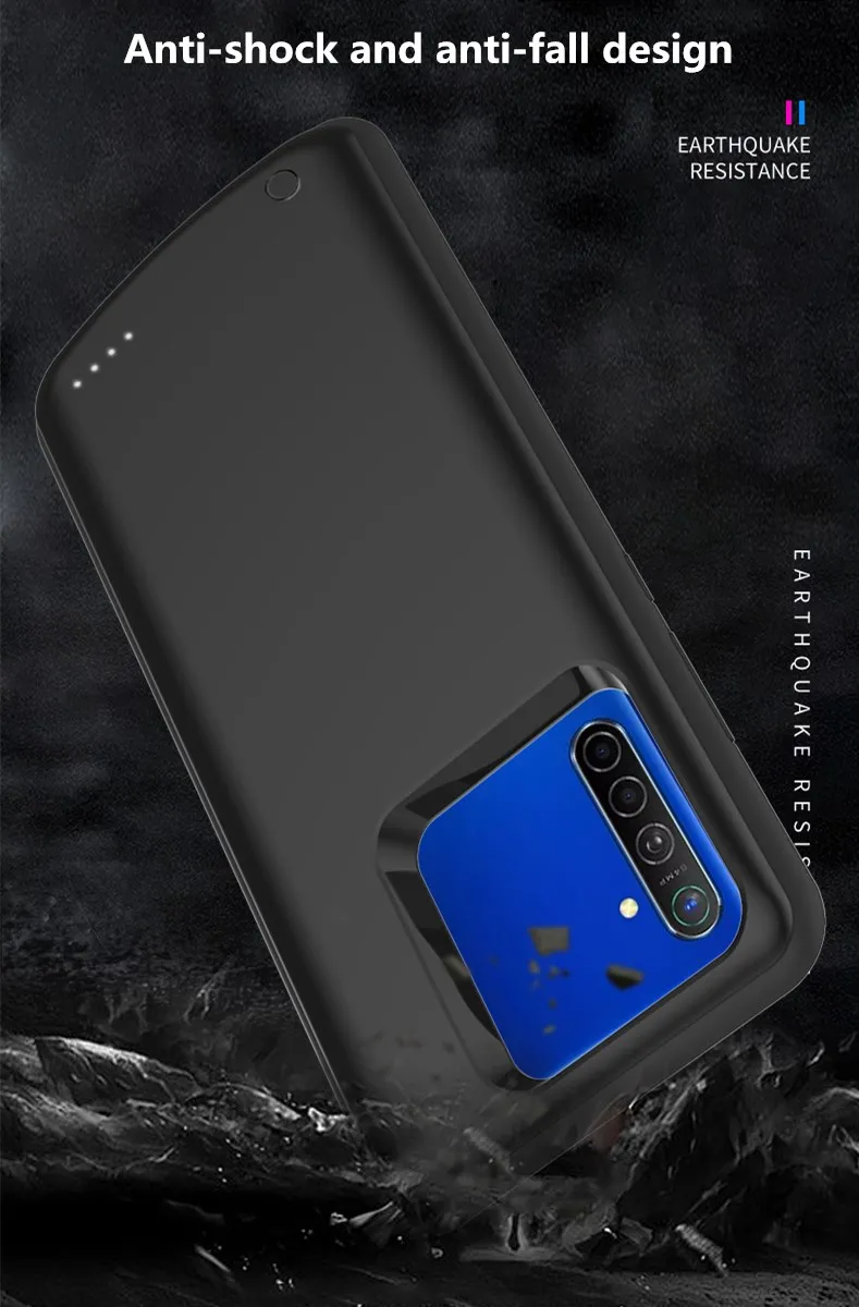 Чехол с дополнительным внешним аккумулятором для телефона 6500 мАч чехол realme X2