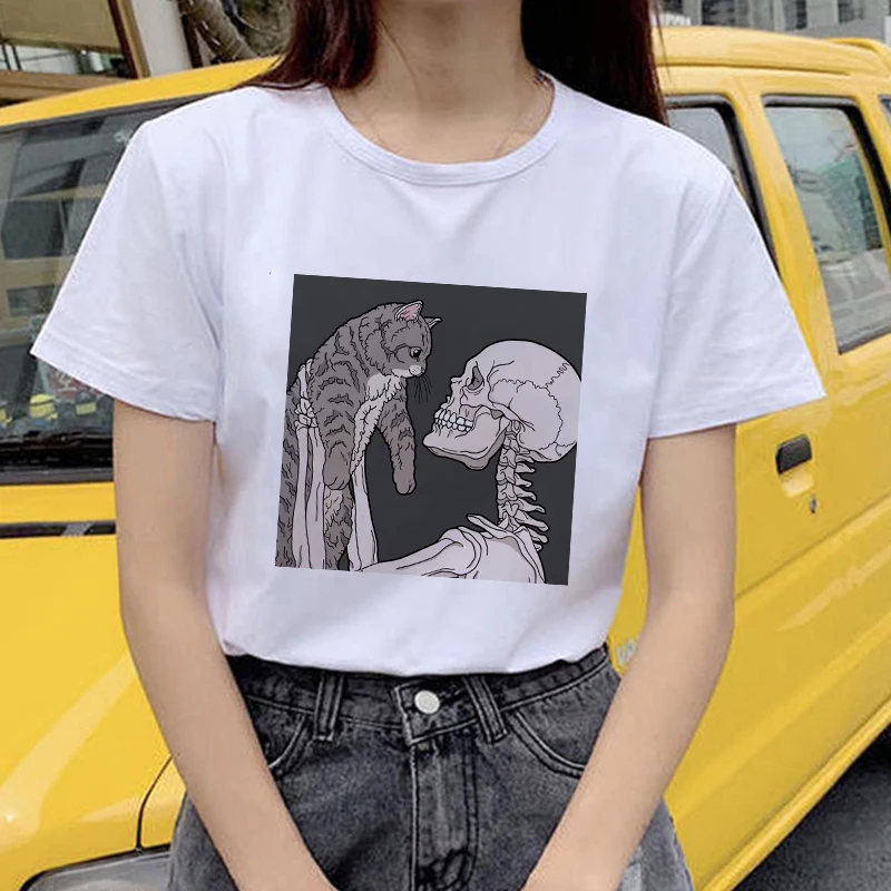 Showtly женская футболка с изображением милого кота Сэйлор МИУ футболки героев