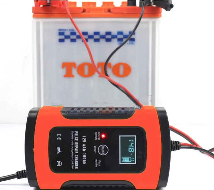 12V мотоцикл и автомобиль автоматическое интеллектуальное зарядное устройство, EFB AGM гель импульсный Ремонт зарядное устройство с ЖК-дисплеем