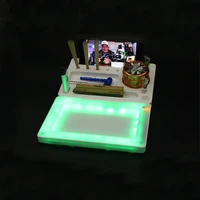 foldable led rolling weed tray multifunction portable usb charging herb trays pallet storage tobacco holder smoking accessories