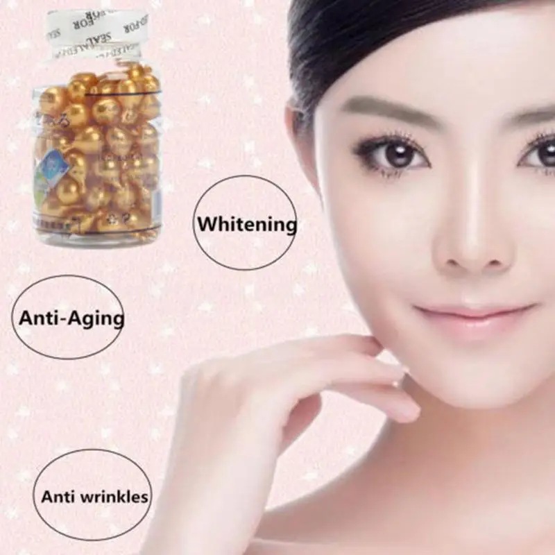 

1bottle Vitamin E Extract Capsules Anti-wrinkle Whitening Cream Ve Serum Facial Freckle Capsule Korean makeup skin care
