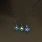 Романтическое ожерелье с подвеской в виде светящейся в темноте Луны для женщин, ожерелье с лотосом 45 см, ожерелье для йоги, медитации, подарок для девушки