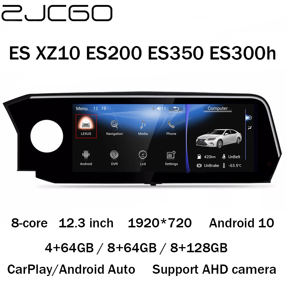 ZJCGO автомобильный мультимедийный плеер стерео GPS Радио Навигация Android 10 экран для