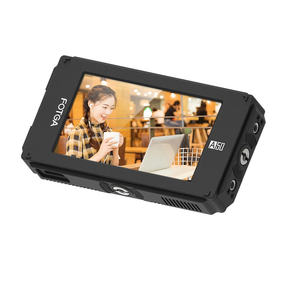 FOTGA 5 дюймов FHD ips видео накамерный полевой монитор 3D 1920*1080 сенсорный экран двойной NP-F Батарейная пластина для NP-F970 NP-F550 F570