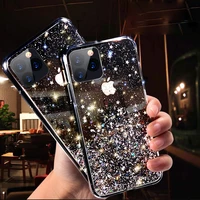 Luxury Bling Glitter Phone Case For iPhone Pro Max Soft Silicon Cover For iPhone Plus Transparent Cases Capa
