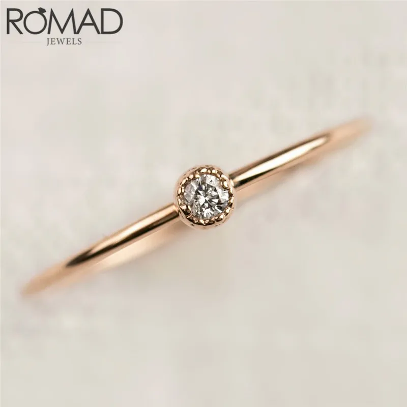 Женское Обручальное Кольцо ROMAD обручальное кольцо с круглым цирконием и