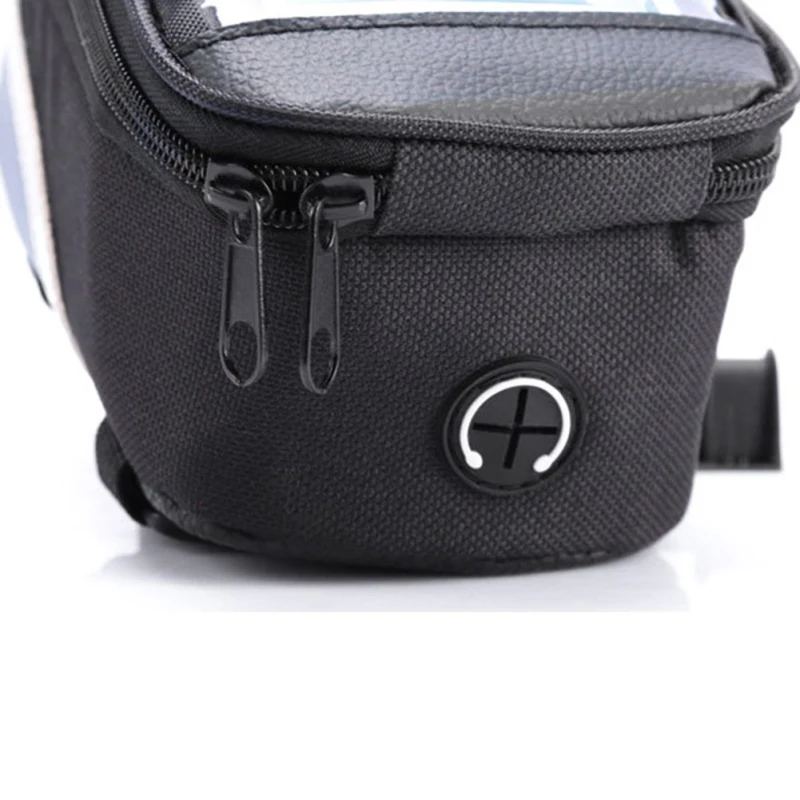 

PU Material Waterproof Bicycle Bag Bike Frame Front Top Tube Bag Touch Screen Mobile Earphone Hole MTB Mountain Road Bike Bag