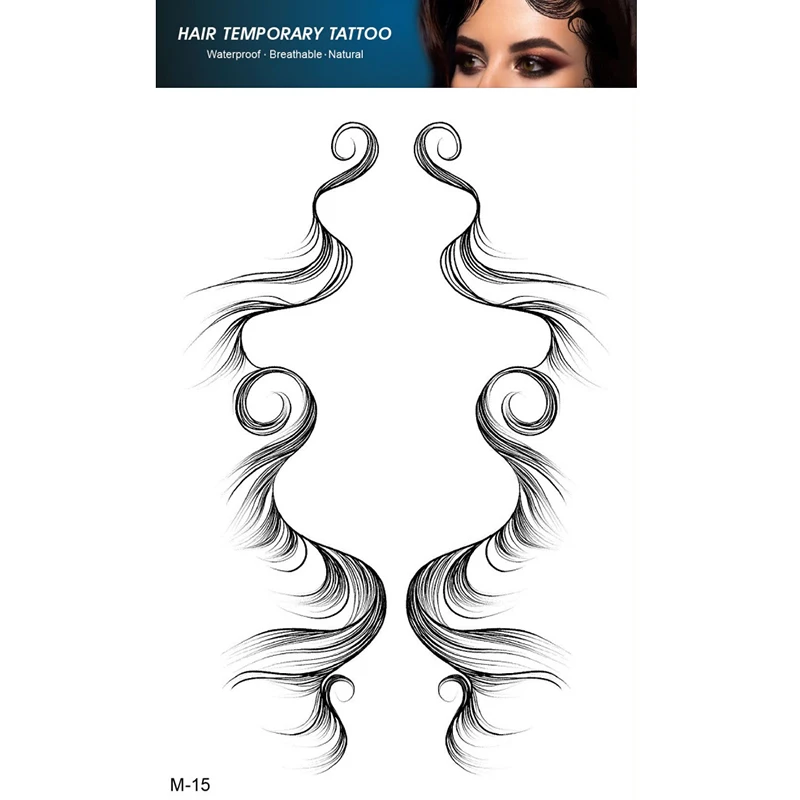 Hair Edge Tattoo Stickers Temporary Hair Waterproof Lasting Edge Tattoo Curly Hair Diy Hairstyling Hair Stickers For Makeup
