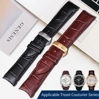 calfskin genuine leather watch band 22mm 23mm 24mm suitable for tissot couturier t035 watch steel buckle strap wrist bracelet