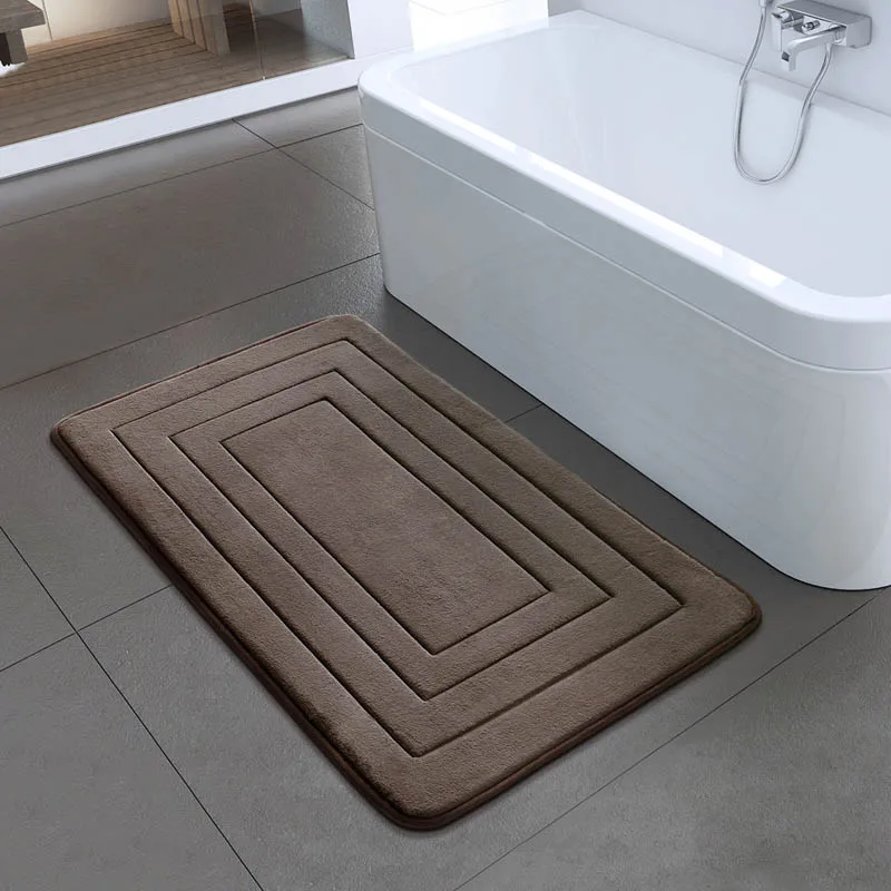 Ванная комната ковролин Memory Foam коврик для ванной нескользящие водопоглощение 50*80 см носочные подстилка, напольный коврик ковер дверной коврик для ванной