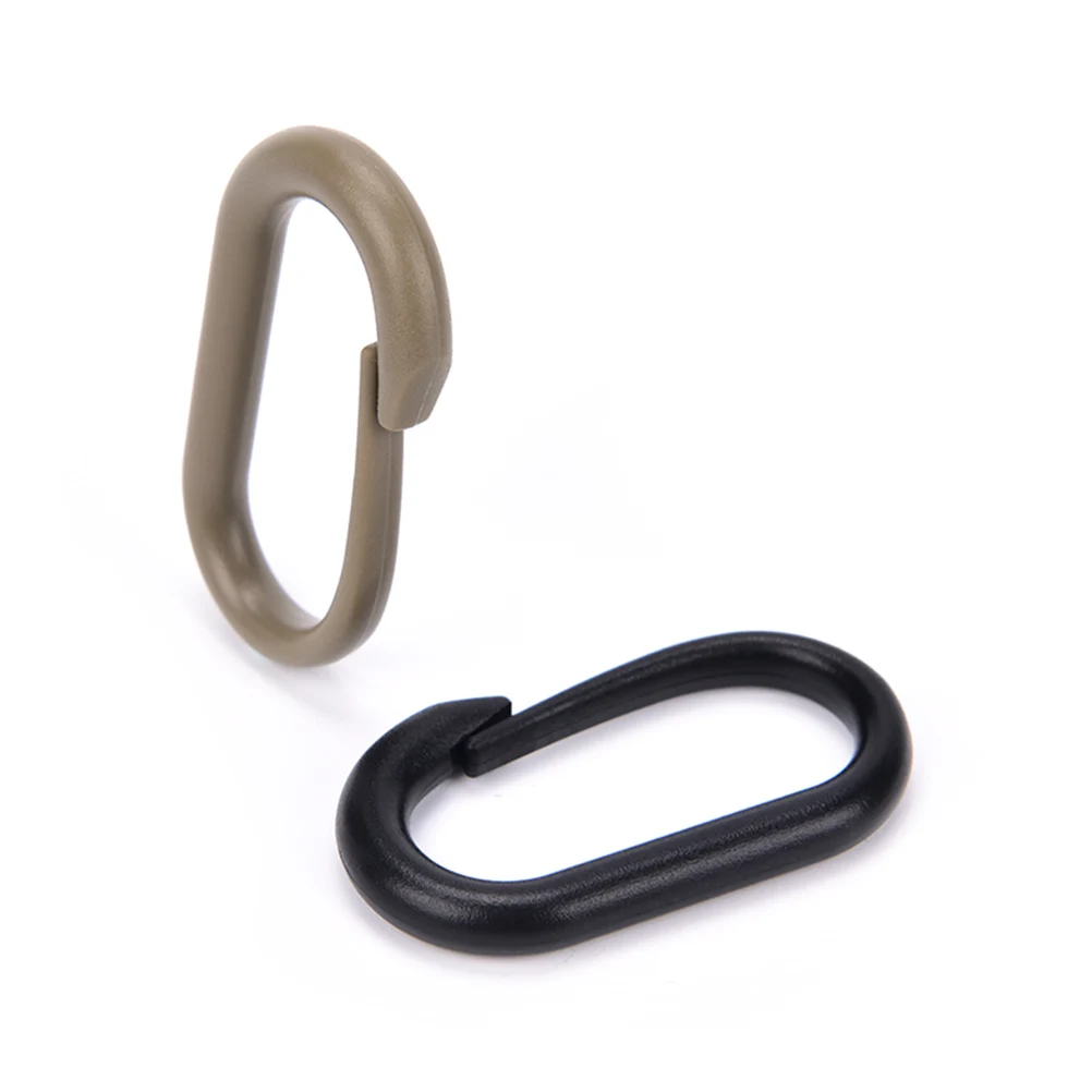 

U-Ring Locking Carabiner Buckle Keychain Ring For Tactical Outdoor MOLLE Webbing Backpack