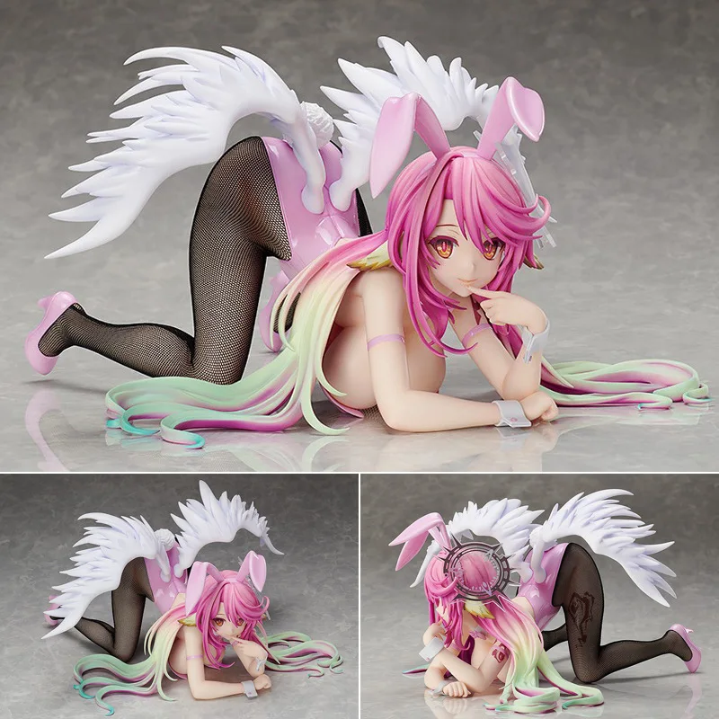 25 см без игры жизни Flueqel Jibril кролик девушка экшн фигура аниме ПВХ Коллекционная