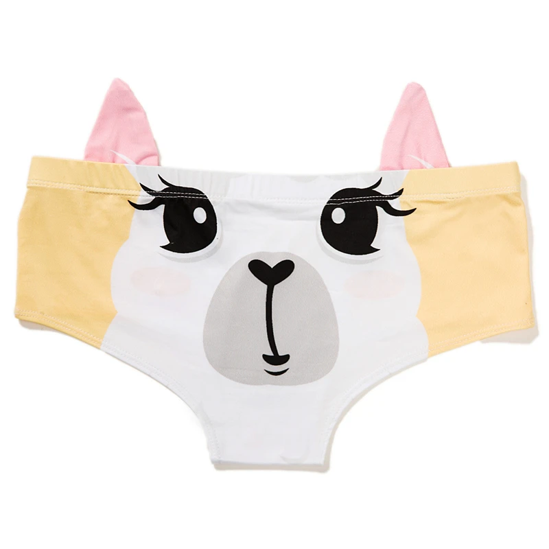 

2021 Summer New Cartoon Animal Print 3D Stereo Ears Women's Panties Sexy Peach Buttocks Pack Hip Underwear Seamless Girl Briefs