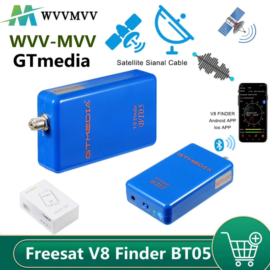 

WvvMvv Original V8 Finder BT05 Satfinder DVB S2 satellite finder For andriod IOS digital Bluetooth HD satellite Satfinder