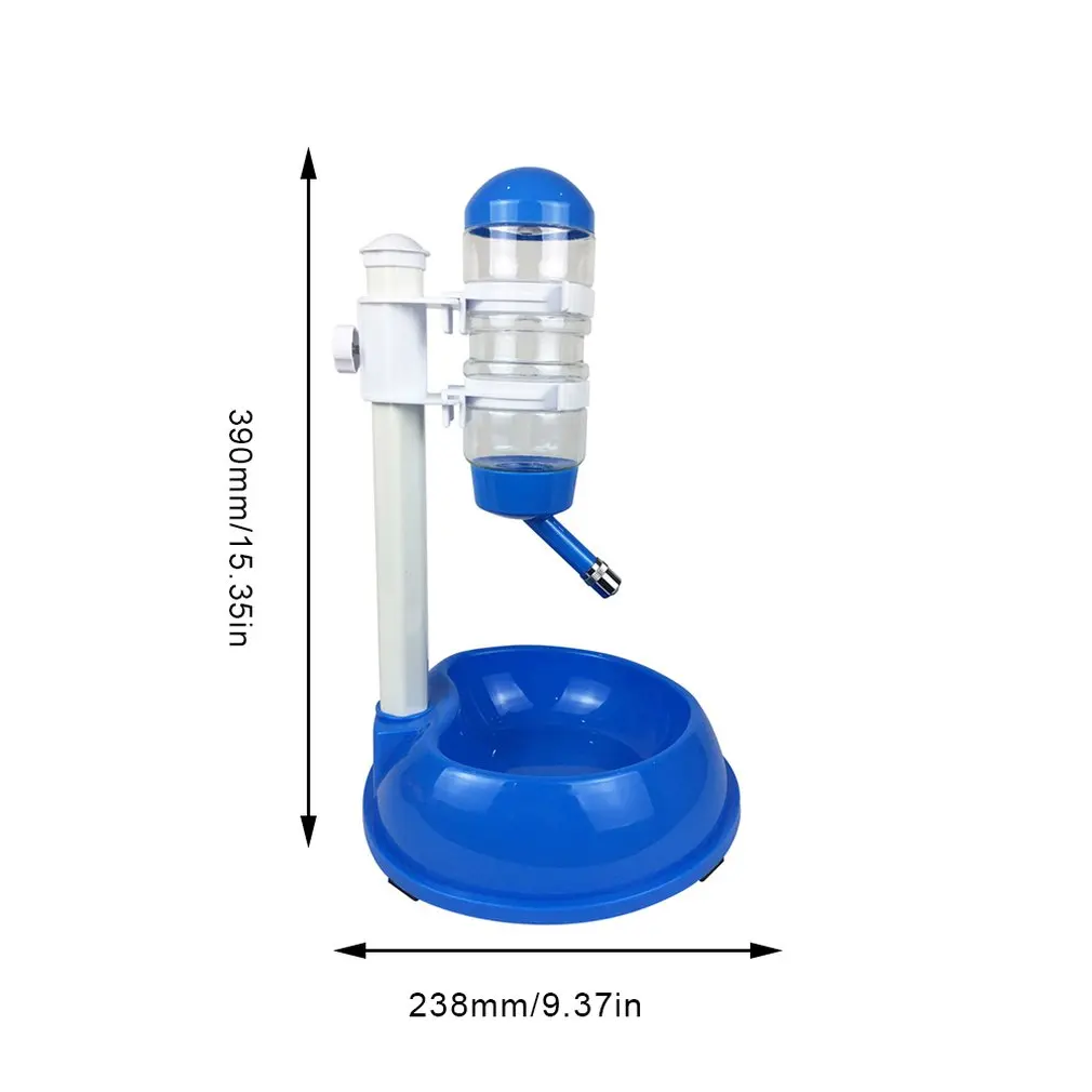 

Pet Cat Dog Water Drinker Dispenser Food Stand Feeder Dish Liftable Water Bottle Automatic Fountain Drinker