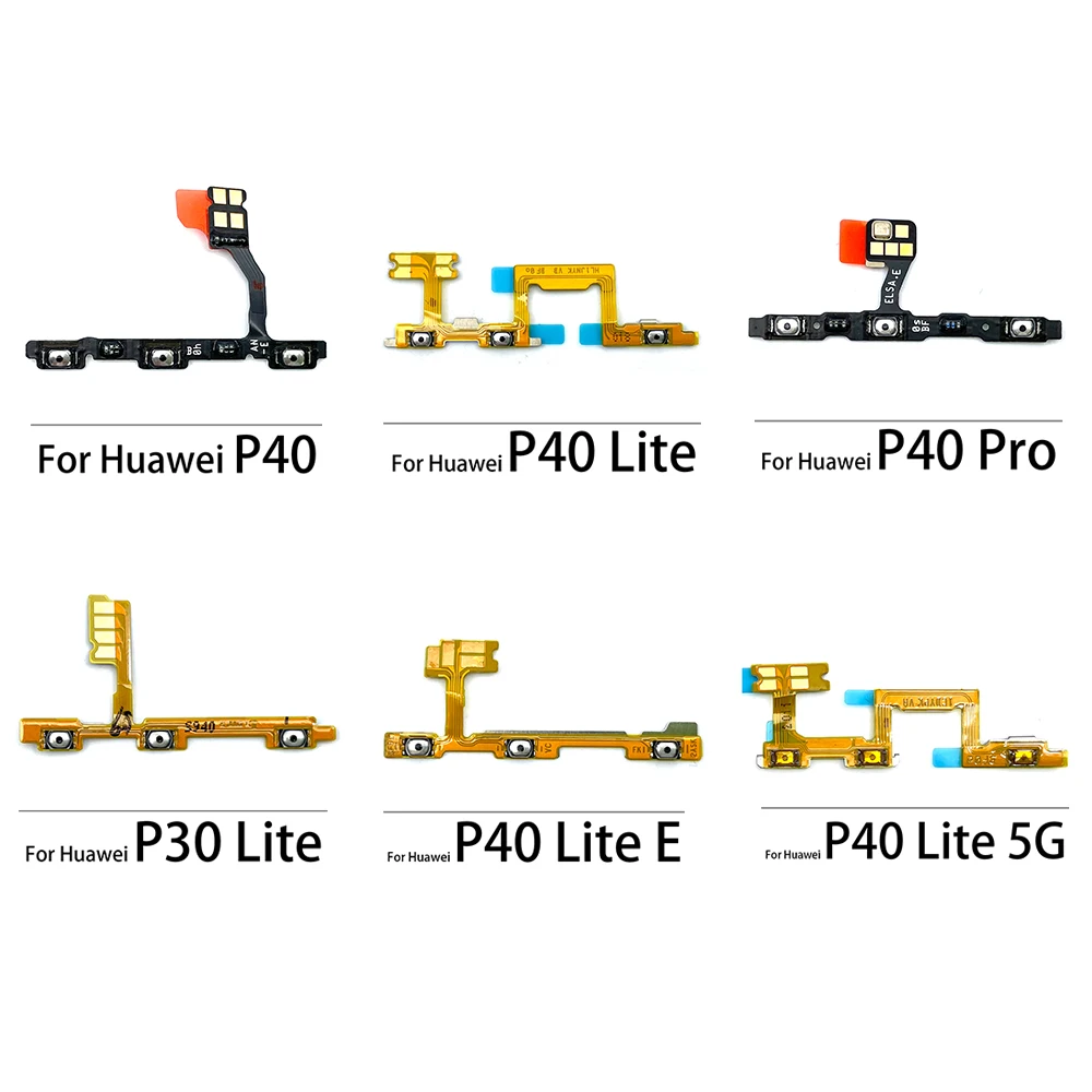 

20PCS New For Huawei P40 P30 P20 Pro P10 P9 Plus Lite E P40 Lite 5G Power On Off Switch Volume Side Key Button Flex Cable