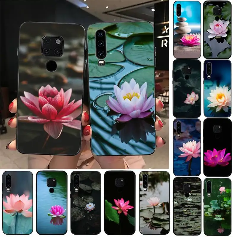 

lotus flower Phone Case For Huawei Y6 7prime 9prime Y5 2019 Y5 Y6Prime 2018 Nova 3E mate10 20lite 20Pro funda case