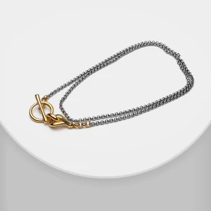 Двухслойное ожерелье Amorita boutique, с позолотой, на длинной цепочке