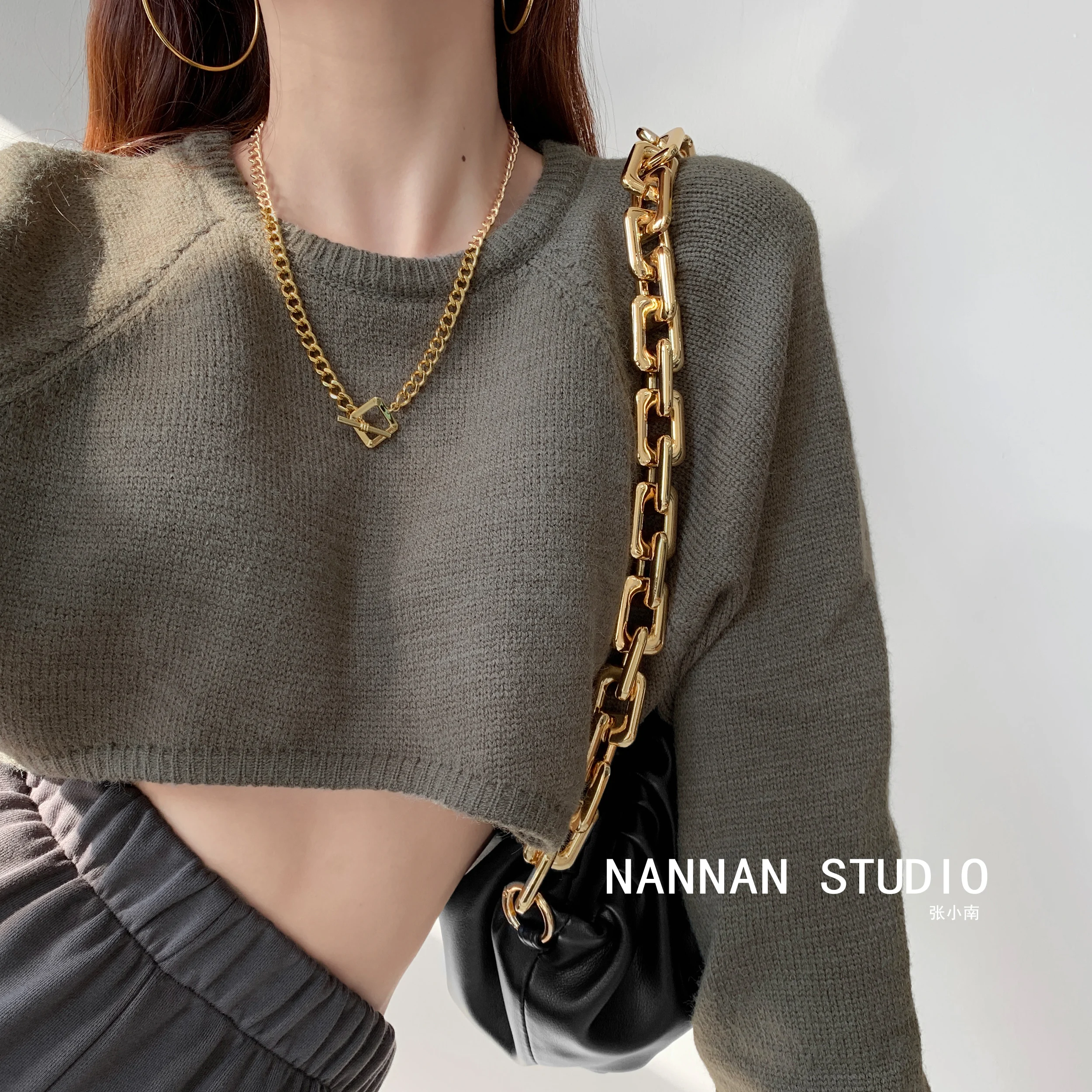 

Элегантный стильный вязаный свитер с длинным рукавом для женщин на весну и осень